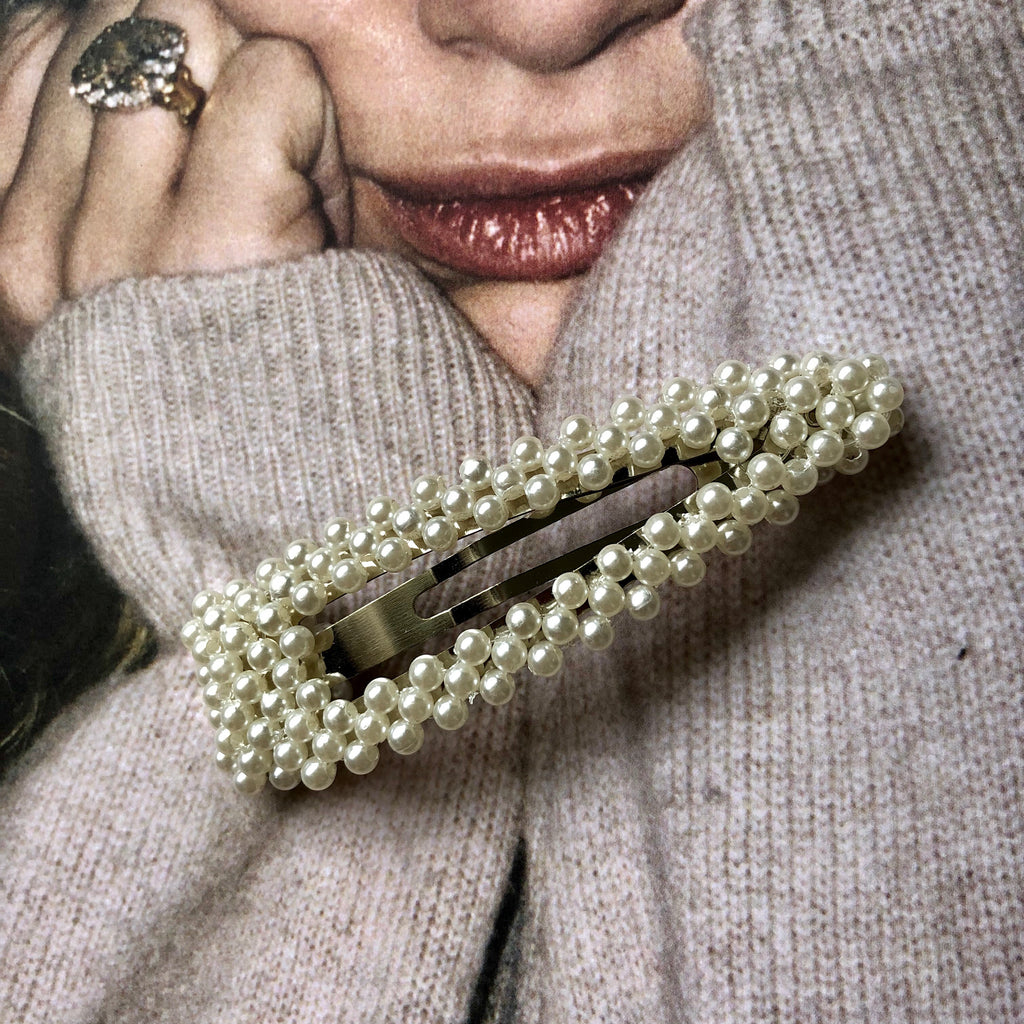 PEARL EMBELLISHED HAIR CLIP - Celeb Threads