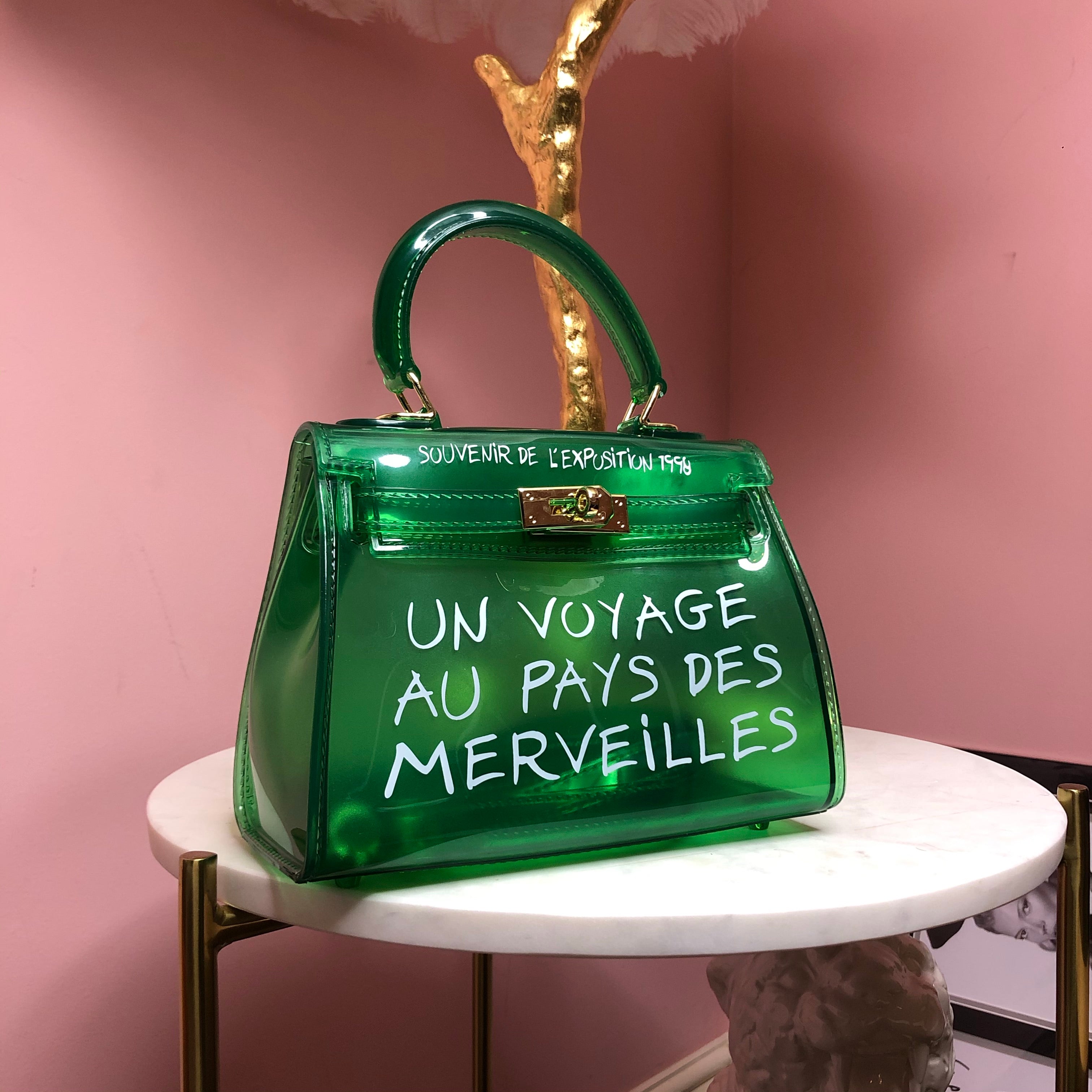 KIKI GREEN UN VOYAGE GRAFFITI BAG SMALL - Celeb Threads