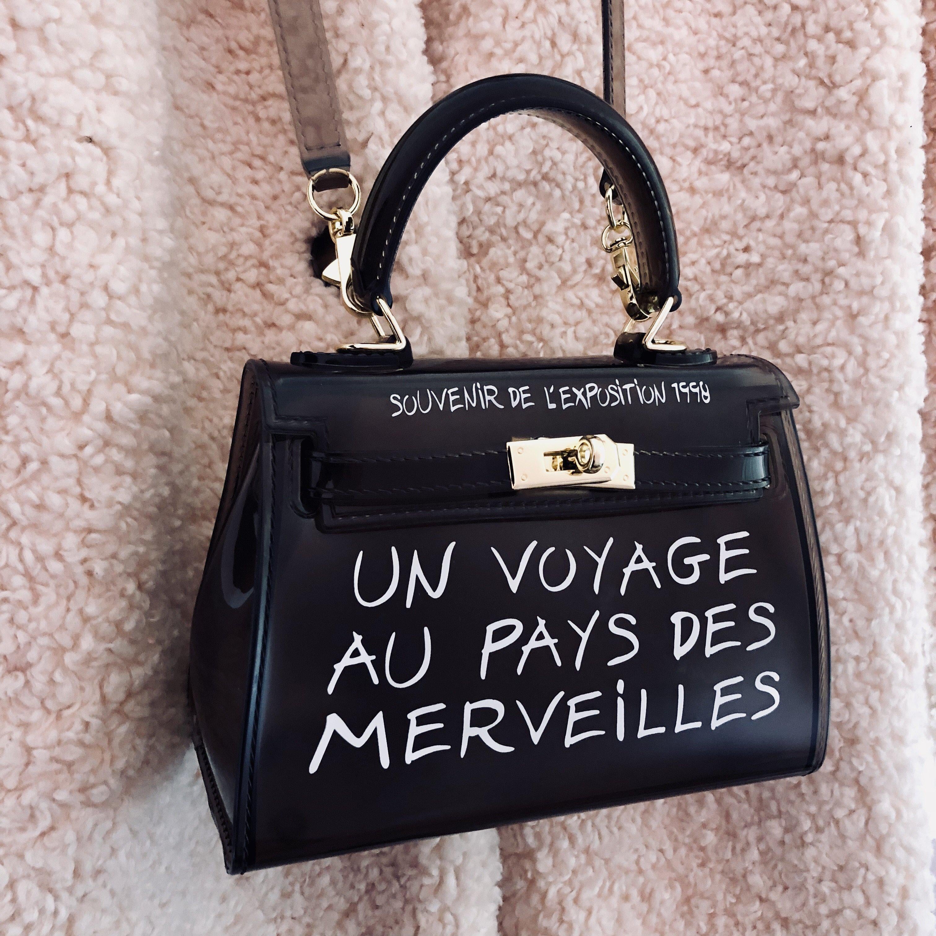 KIKI BLACK UN VOYAGE GRAFFITI BAG SMALL - Celeb Threads