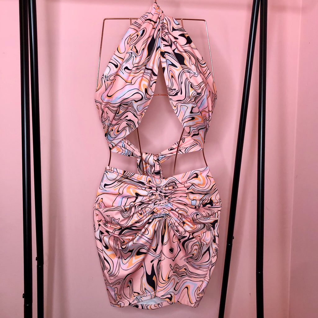 FAYE BUBBLEGUM MULTI WAY TOP SKIRT CO ORD - Celeb Threads