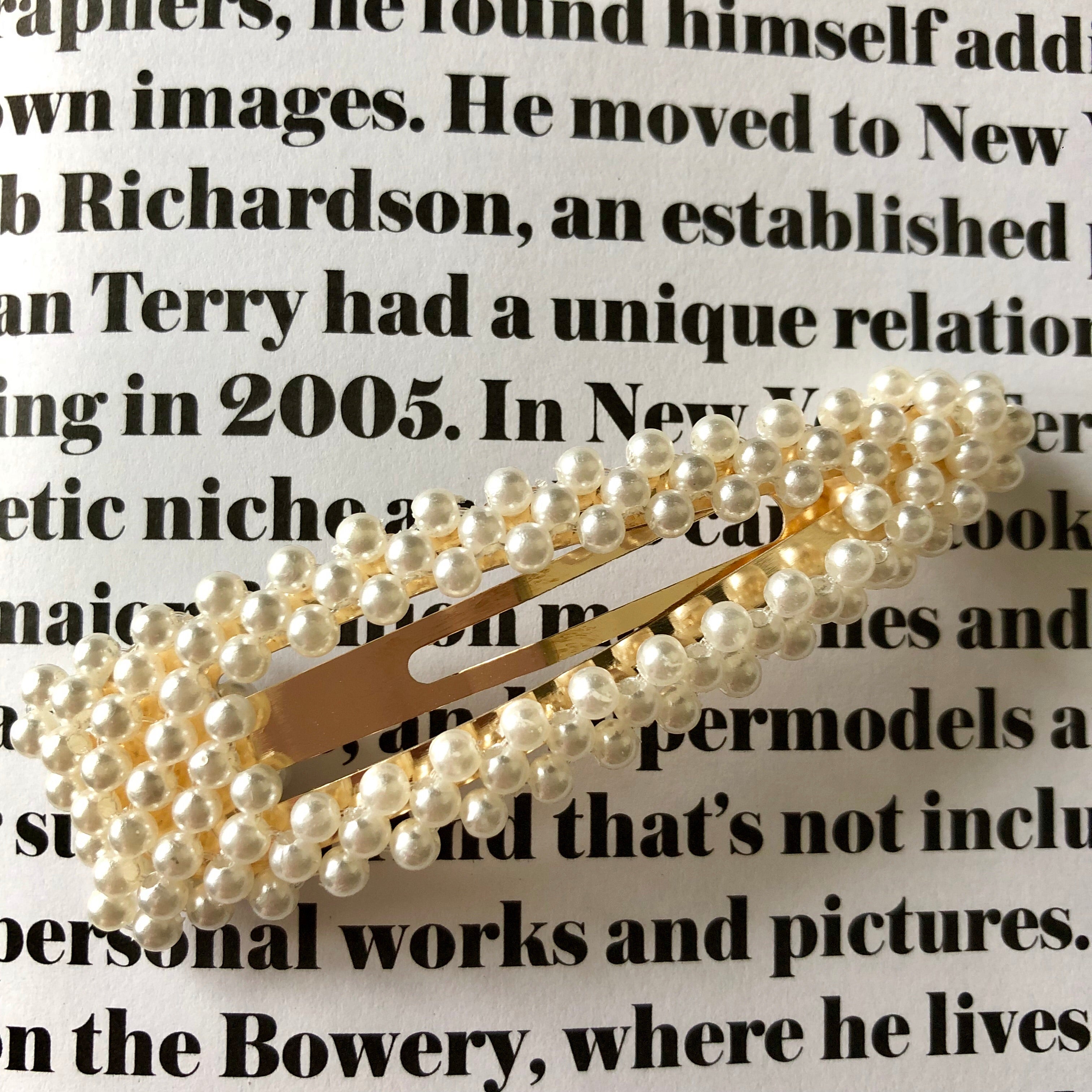 PEARL EMBELLISHED HAIR CLIP - Celeb Threads