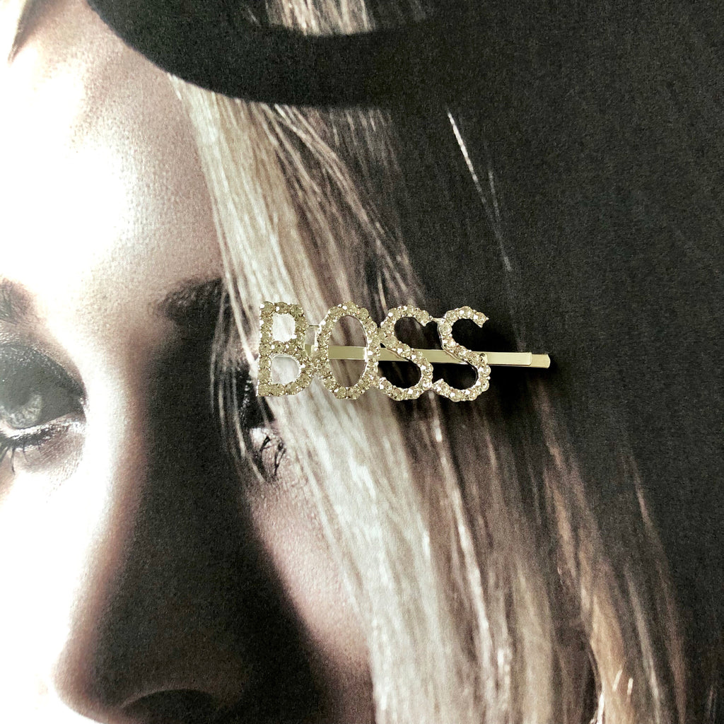 RHINESTONE BOSS HAIR CLIP - Celeb Threads