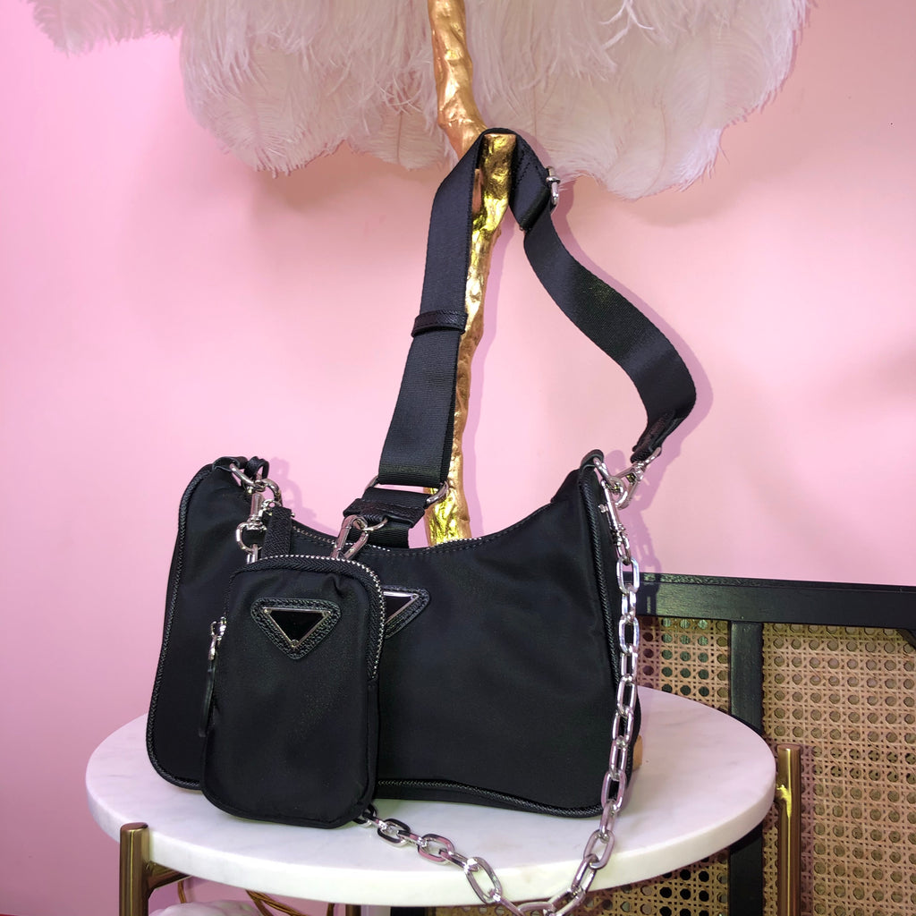 Nylon Black Bag - Celeb Threads