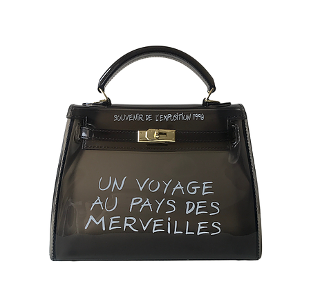 KIKI BLACK UN VOYAGE GRAFFITI BAG SMALL - Celeb Threads